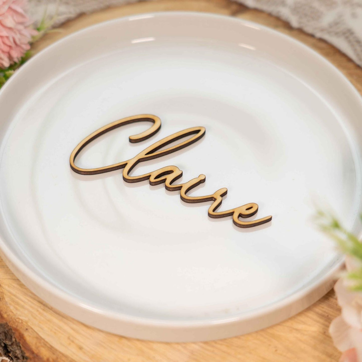 Wooden Name Place Cards