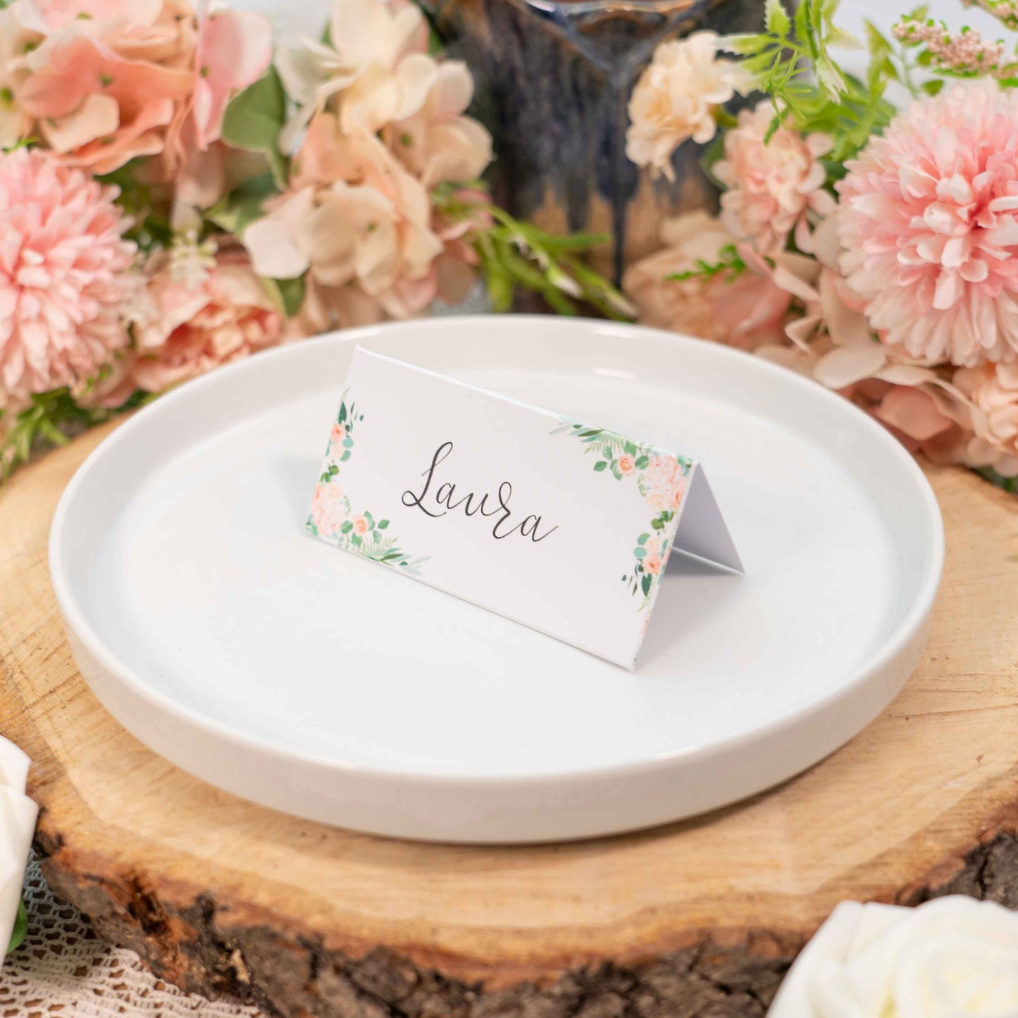 Floral Name Place Cards