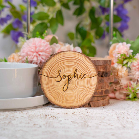 Wooden Name Coasters, A Perfect Keepsake