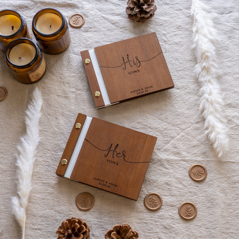 Wedding Wooden Vow Books