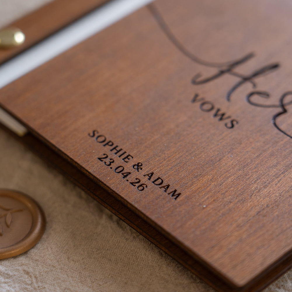 Wedding Wooden Vow Books