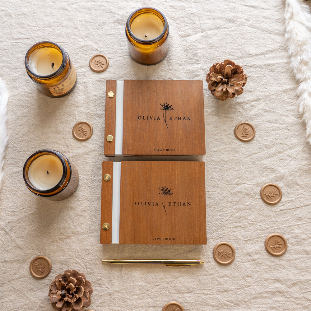 Wedding Wooden Vow Books