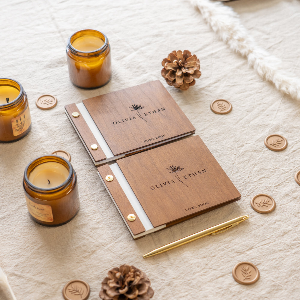 Wedding Wooden Vow Books