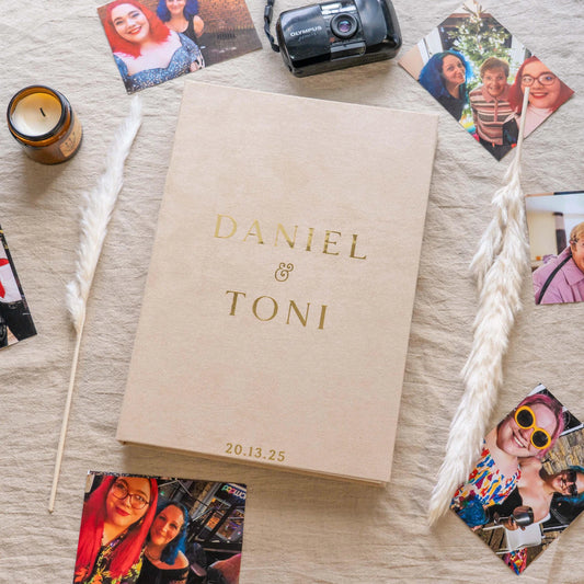 Extra Large Couples Velvet Photo Album