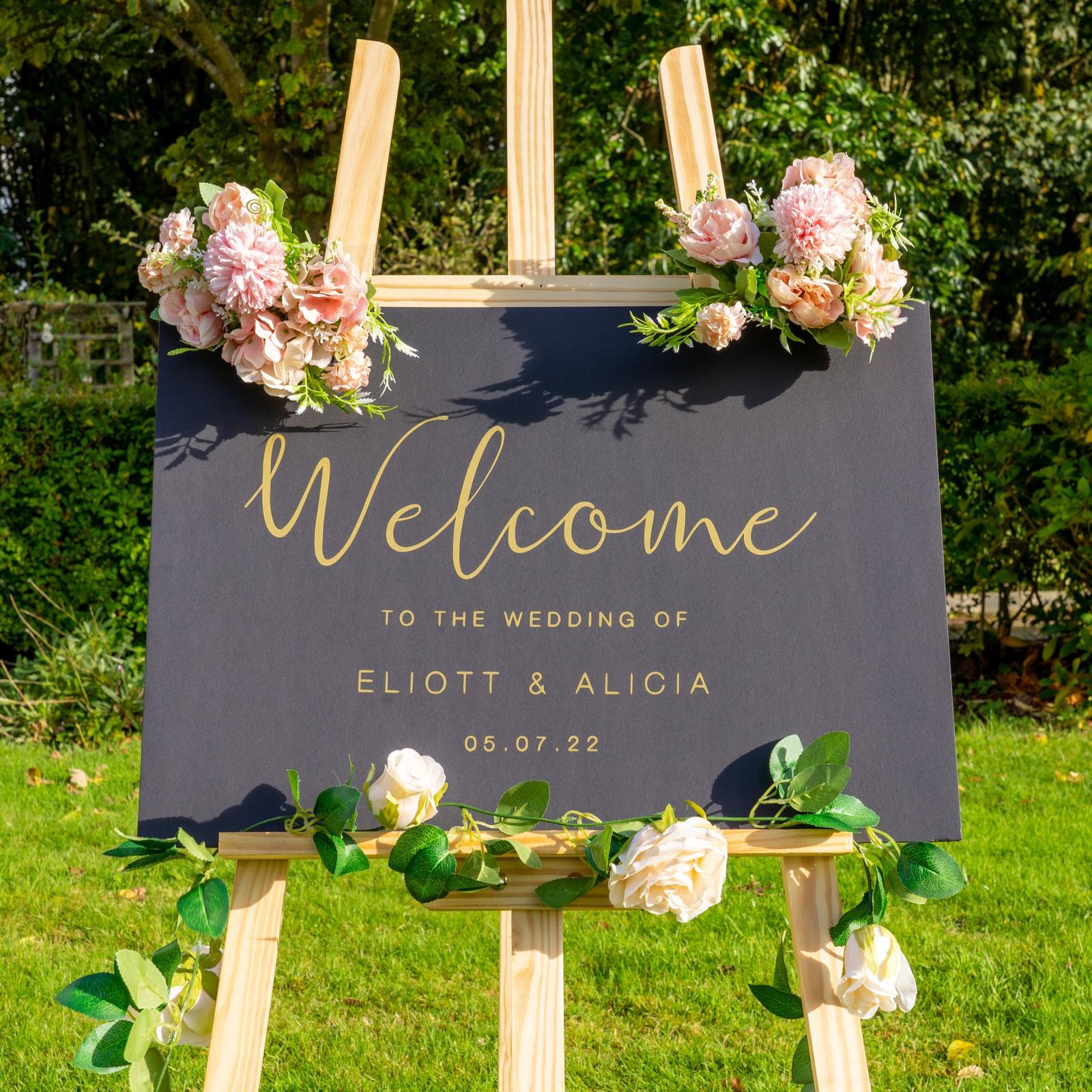 Wedding Welcome Sign | Modern Clean Design - PeachandPearstudio