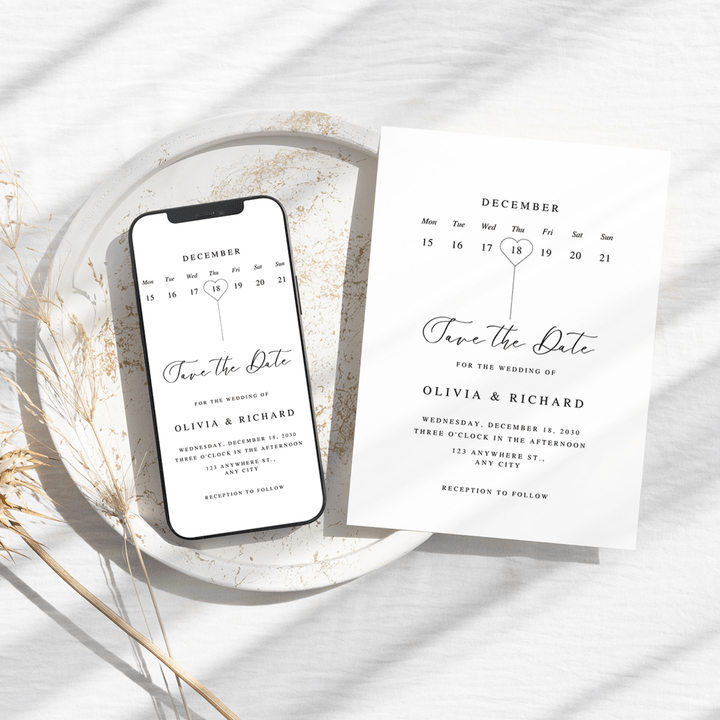 Digital Save The Date Cards | Paper & Digital Copy