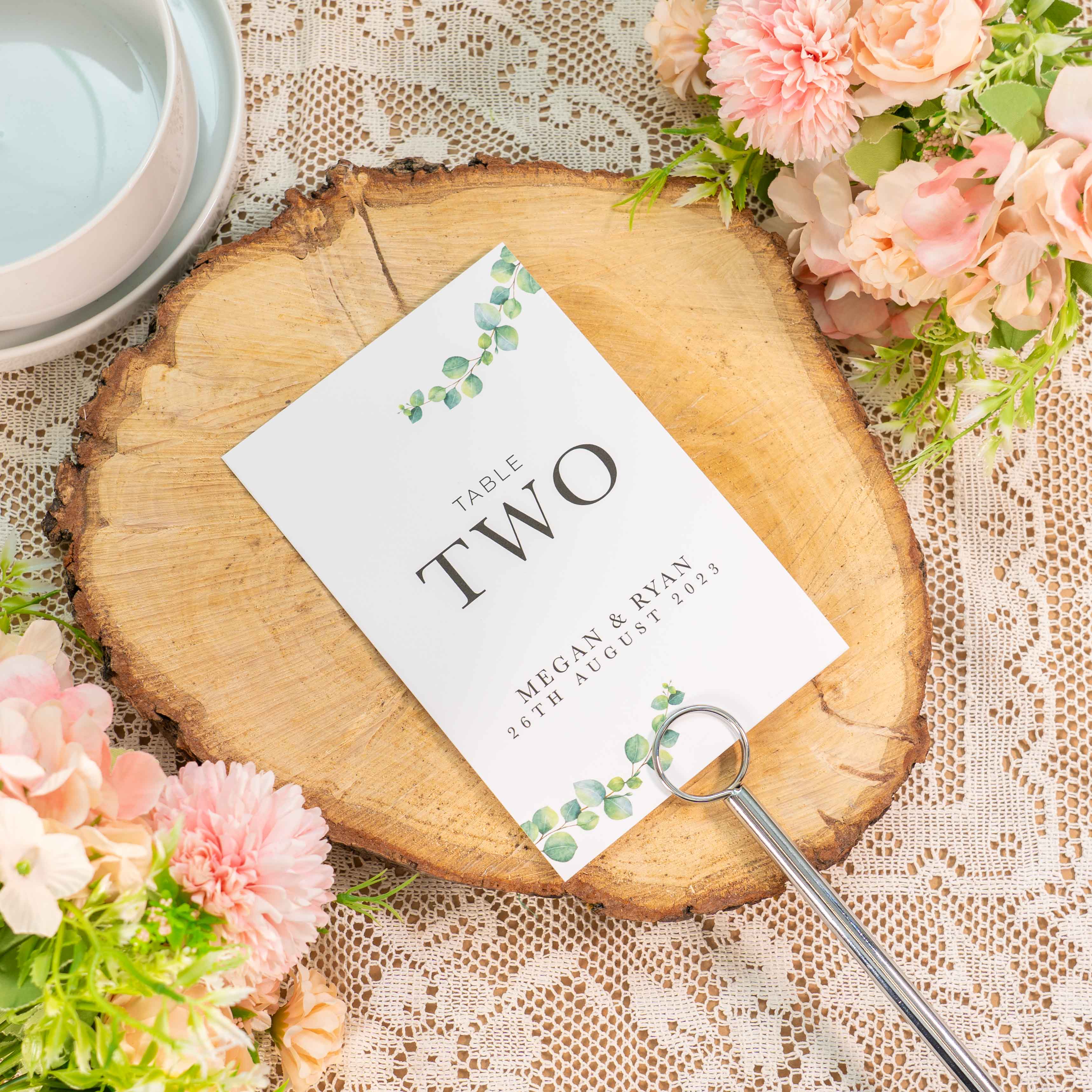 Table Number Cards