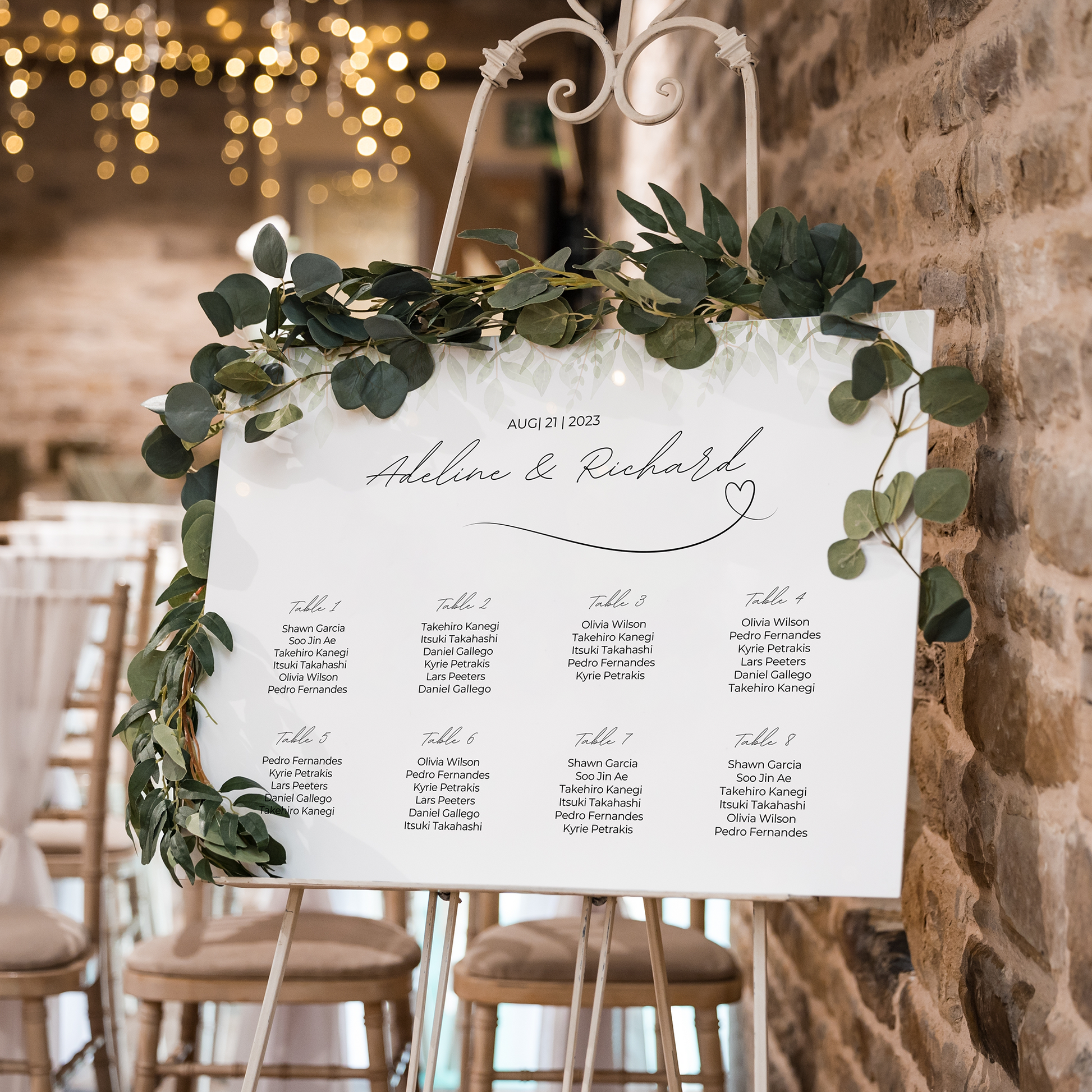 Wedding Table Plan, Greenery Wedding, Find Your Seat Sign, Eucalyptus Wedding, Wedding Sign, Seating Chart, Wedding Decor