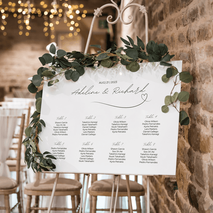 Wedding Table Plan, Greenery Wedding, Find Your Seat Sign, Eucalyptus Wedding, Wedding Sign, Seating Chart, Wedding Decor