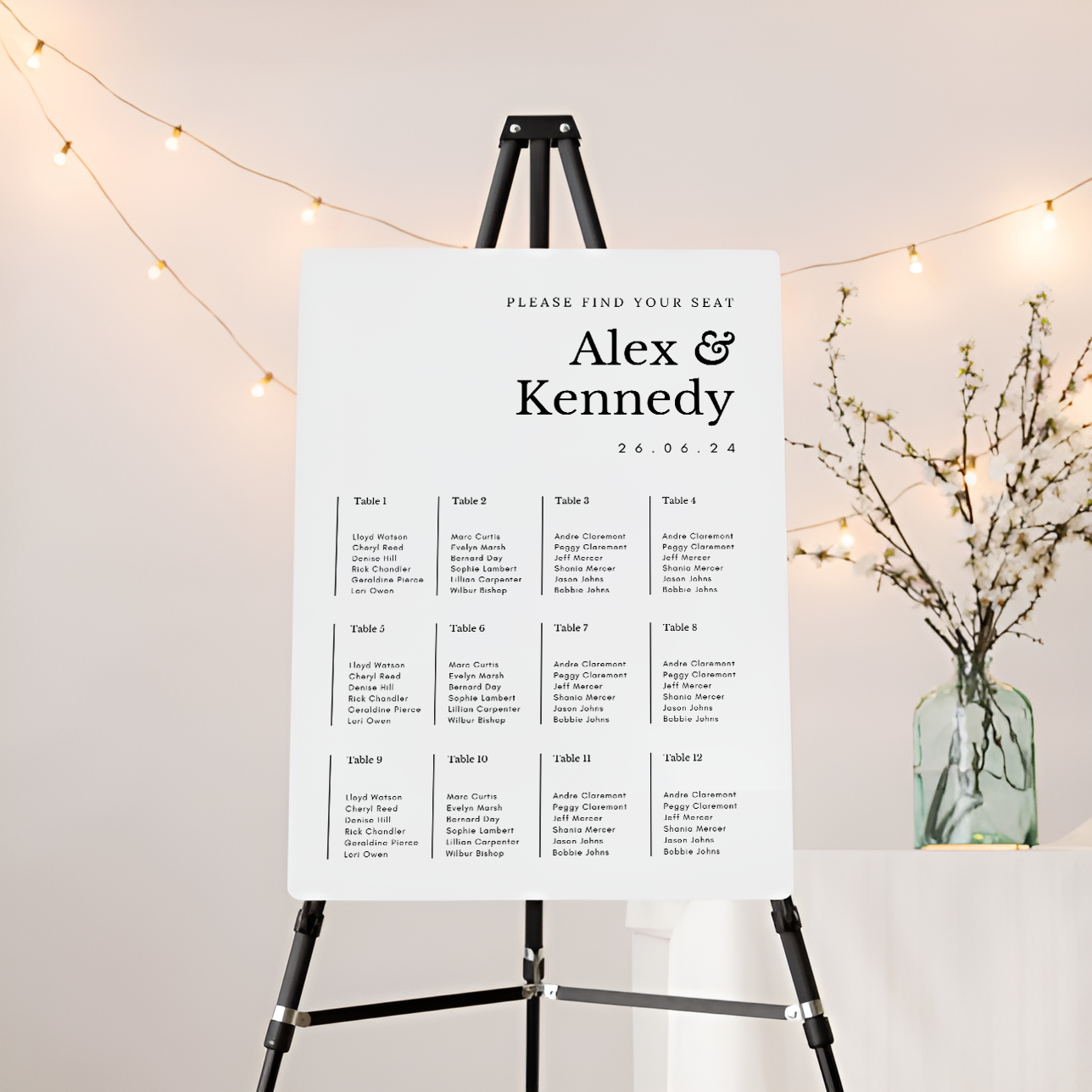 Wedding Table Plan, Seating Chart, Personalised Wedding Plan, Wedding Sign, Wedding Decor, Events Seating Plan, Take your seats, Large Sign