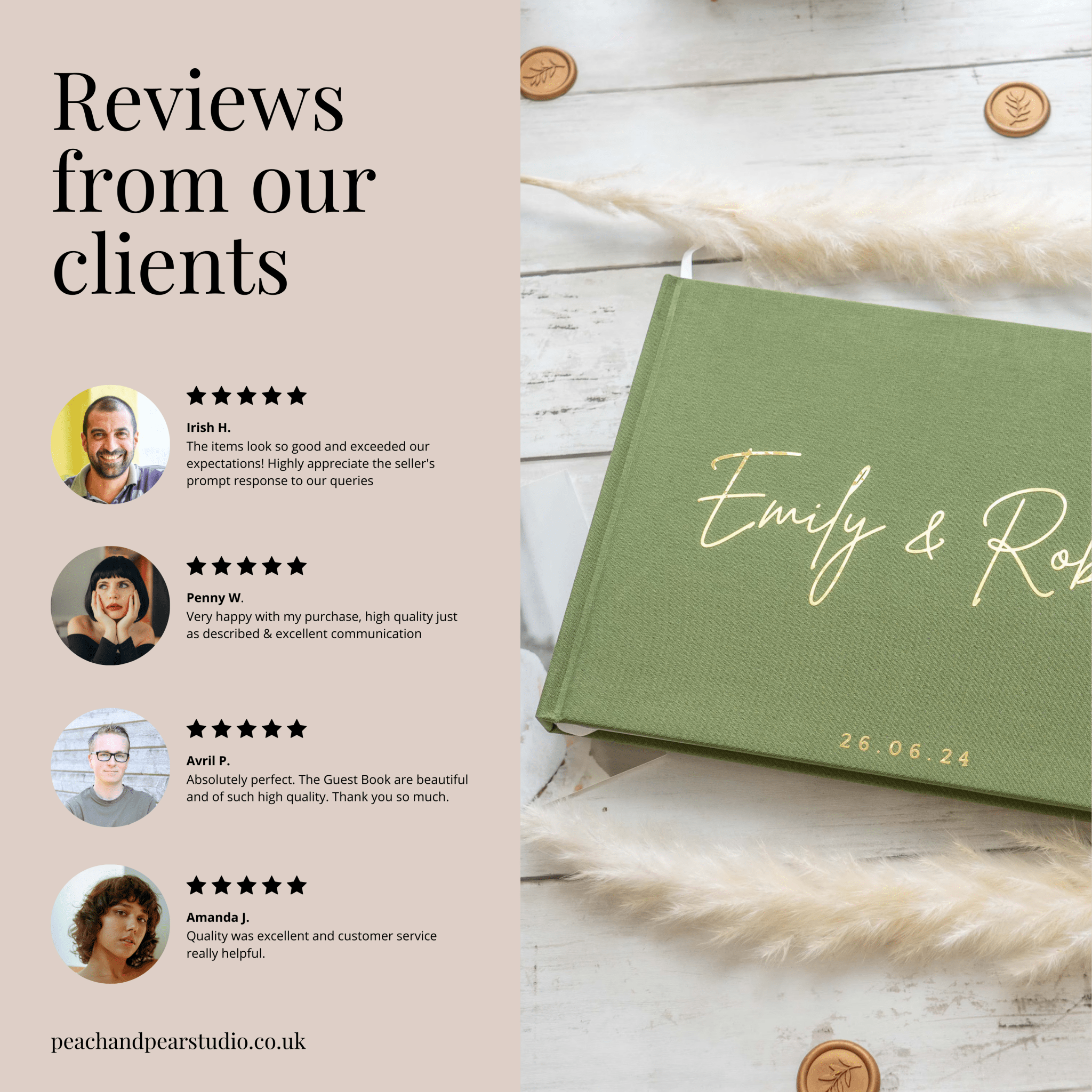 graphic of guest books