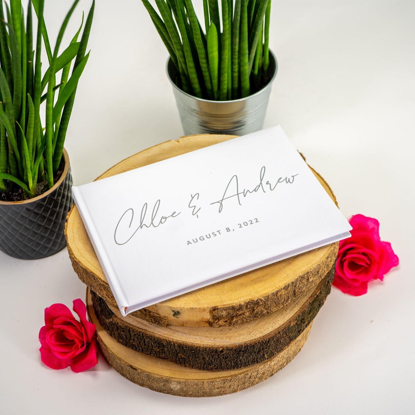 Guest Book, Wedding Guestbook, Visitor Book - PeachandPearstudio