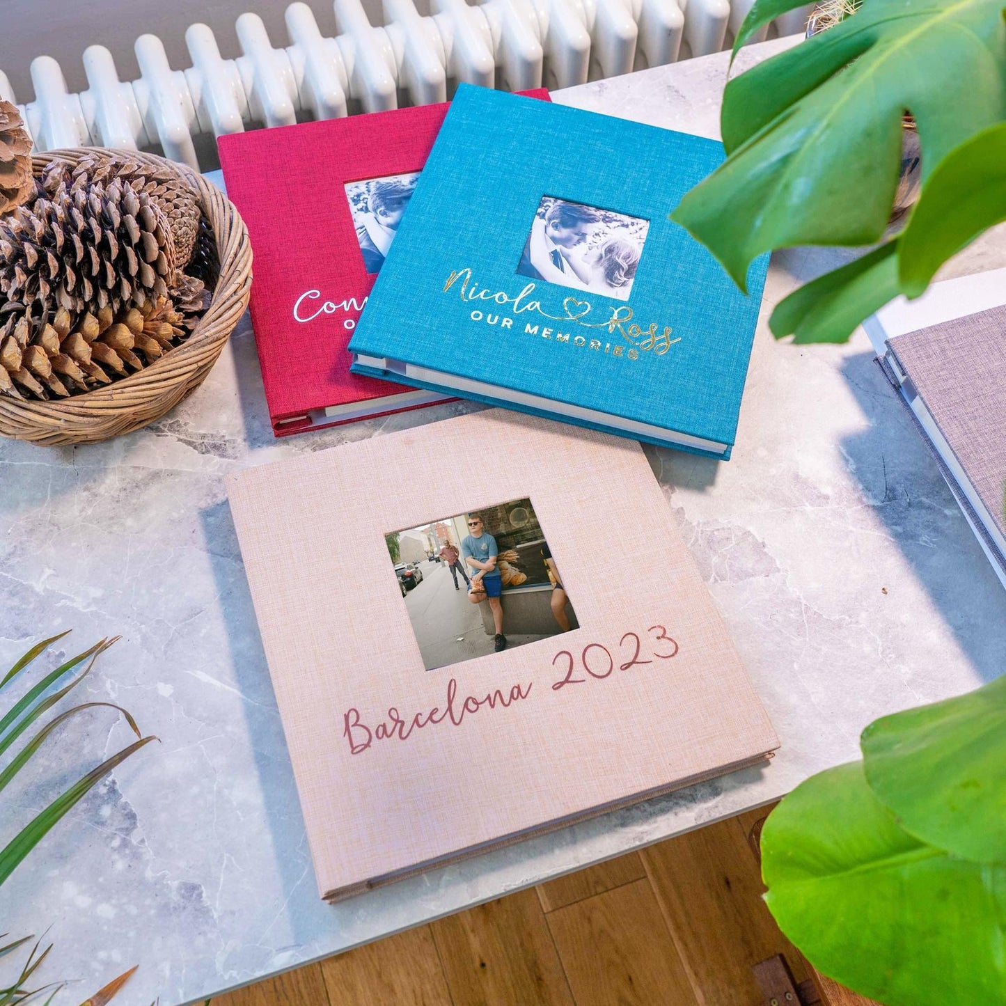 Personalised Linen Photograph Album - PeachandPearstudio