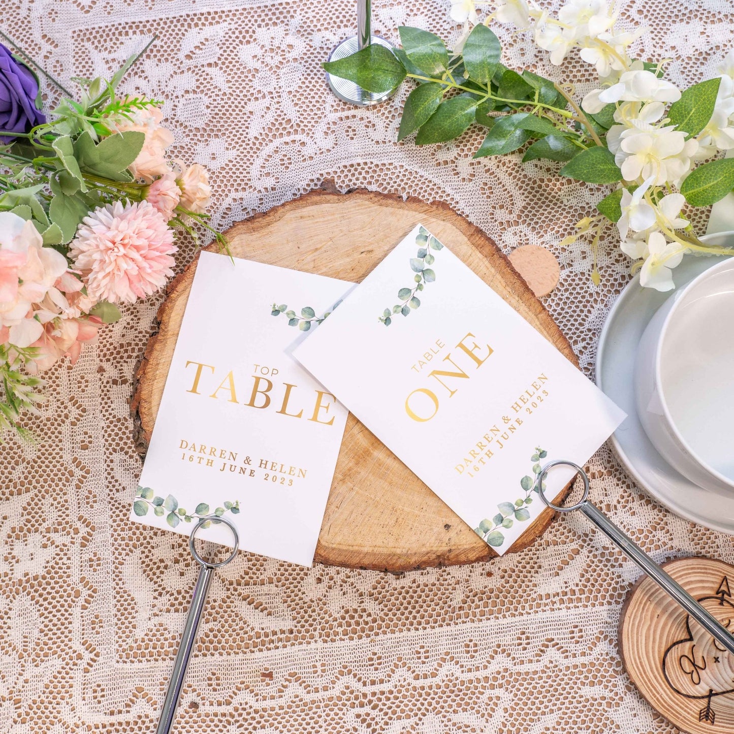 Eucalyptus Table Number Cards