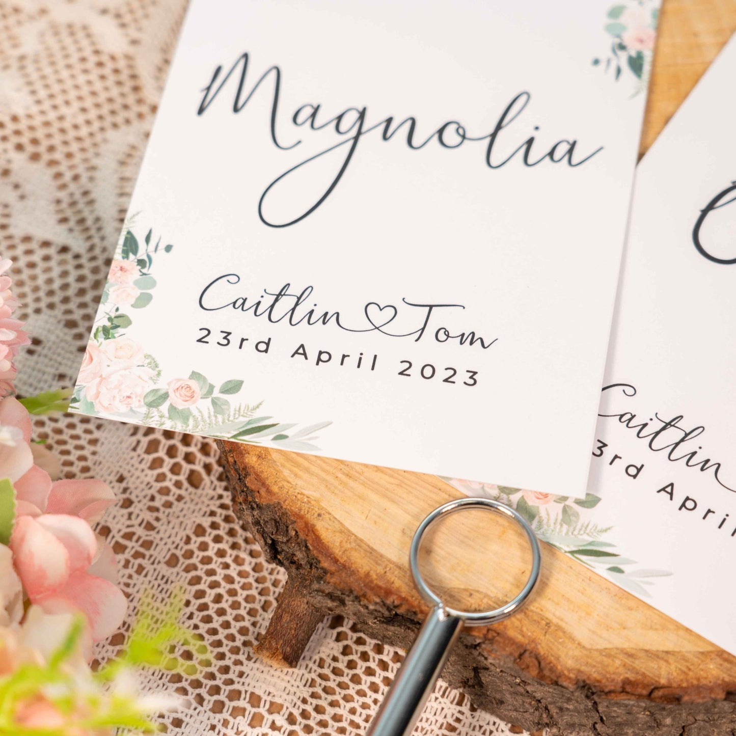 Floral Table Number Cards