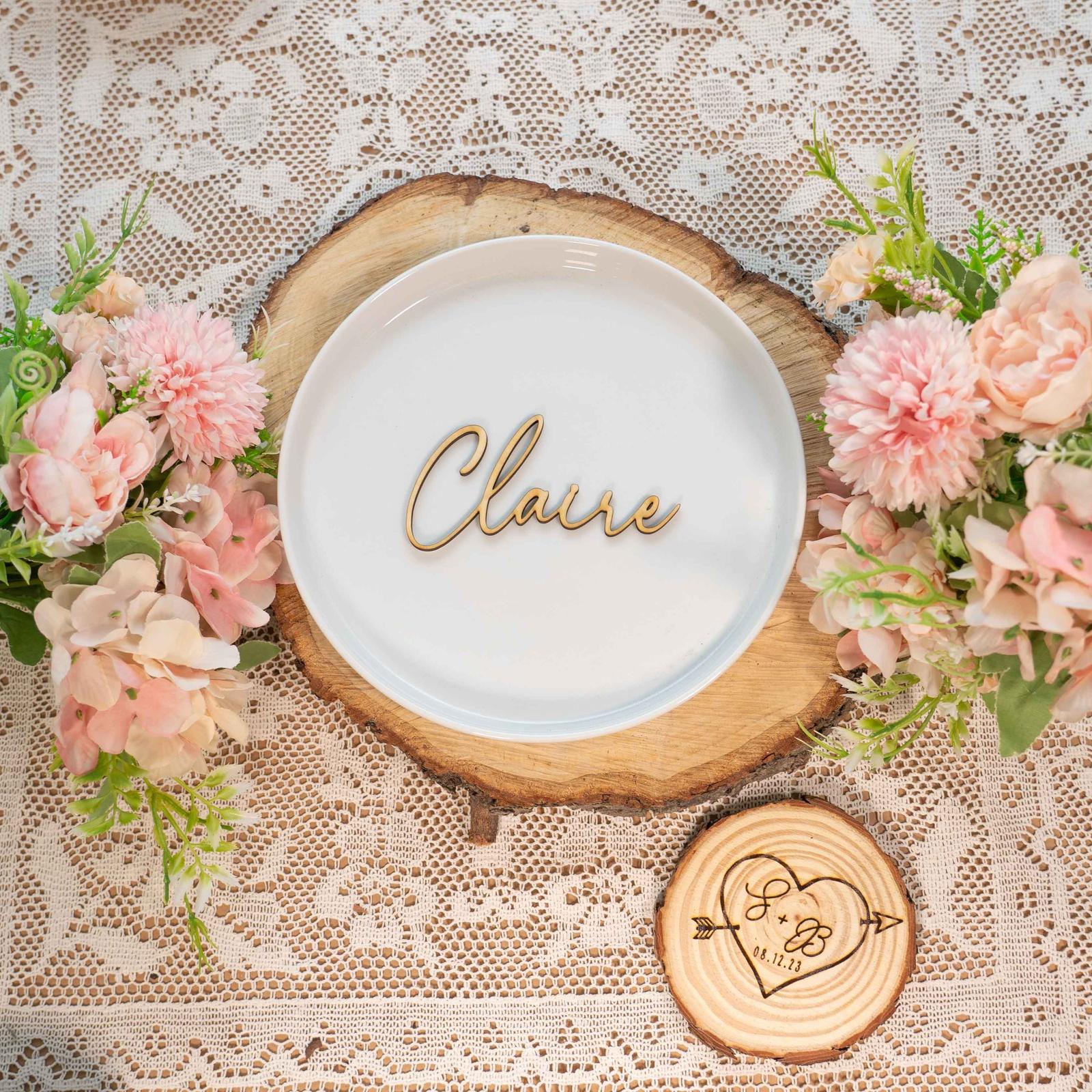 Wooden Name Place Cards
