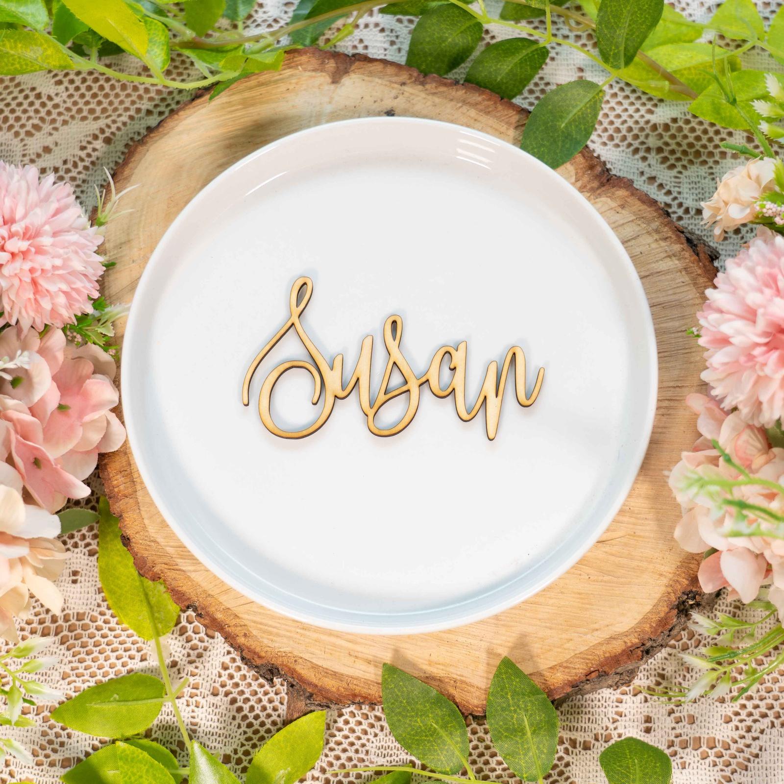 Wooden Name Place Cards