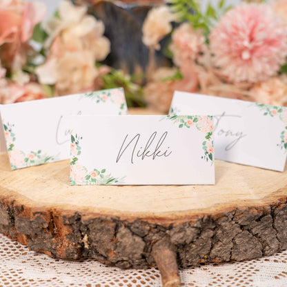 Floral Name Place Cards