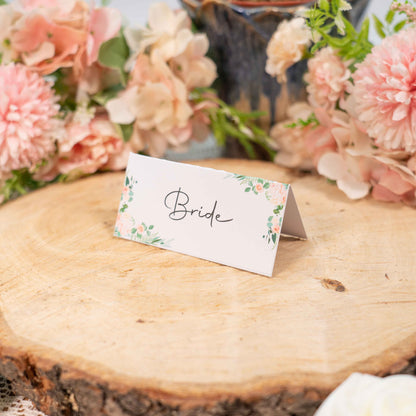 Floral Name Place Cards