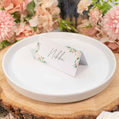 Floral Name Place Cards