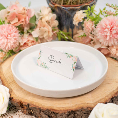 Floral Name Place Cards
