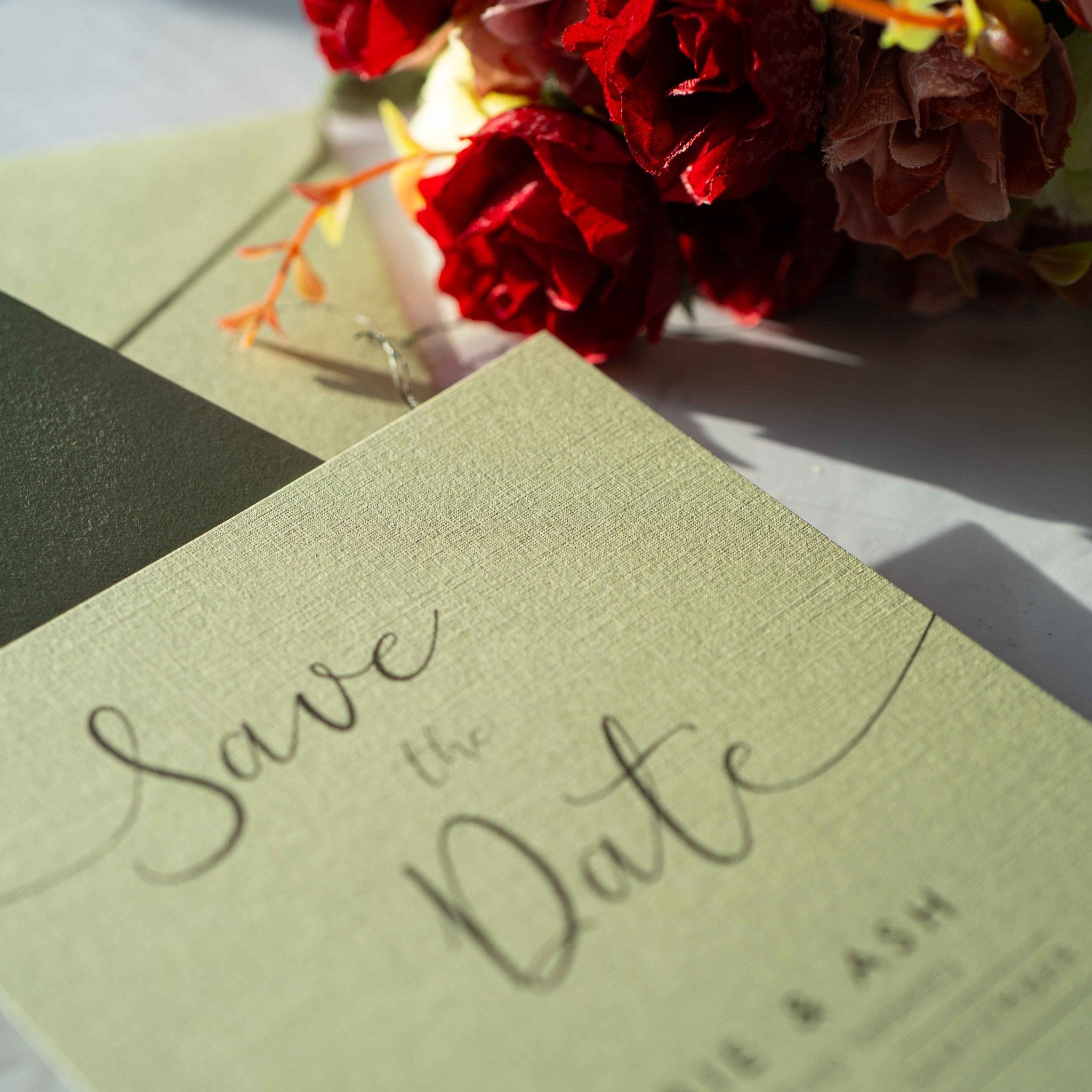 Moss Green Save The Date