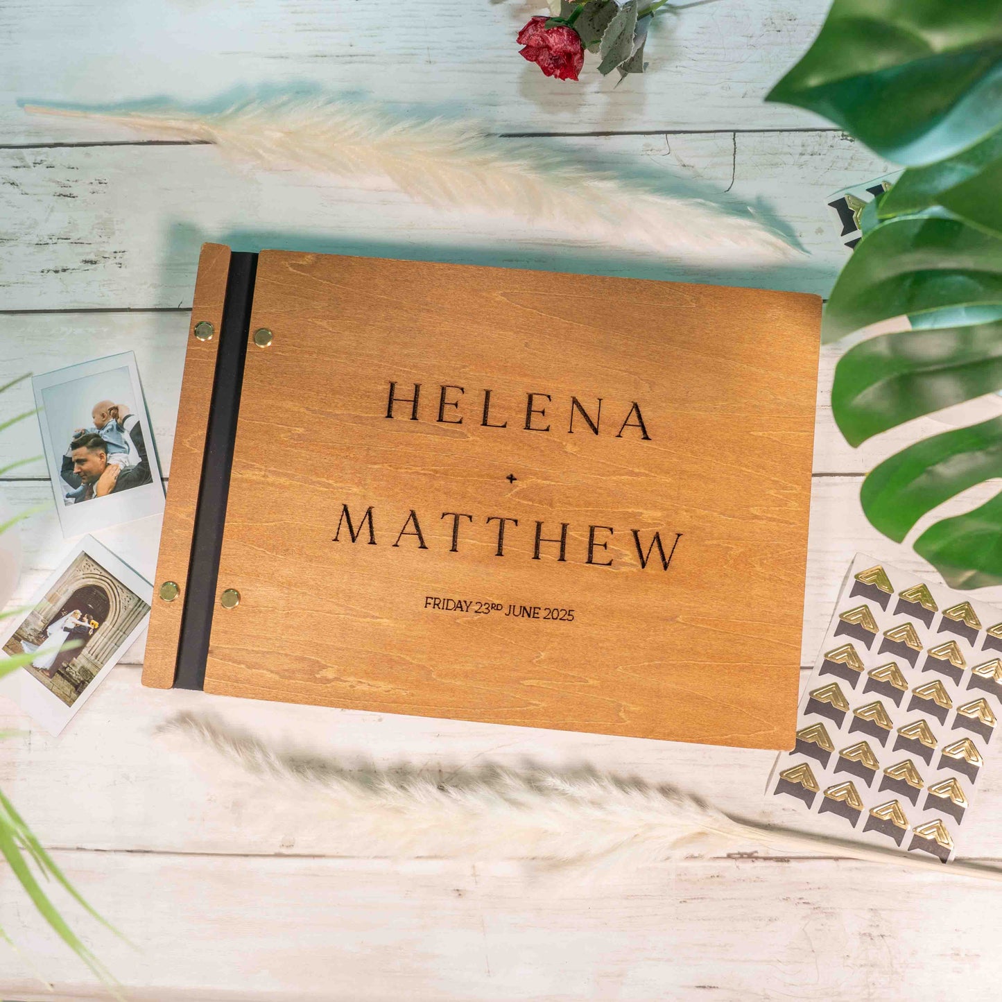 Elegant Wooden Guest Book, Custom Wooden Book, Rustic Guestbook, Traditional Woodland Forest Ceremony, Alternative Wood, Barn Wedding