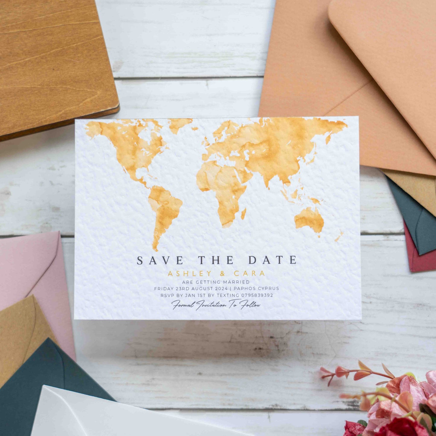 Map Destination Save The Date Card , Overseas Wedding, Abroad Invitations, Destination Save The Date, Greece, Italy, Any Location Invite