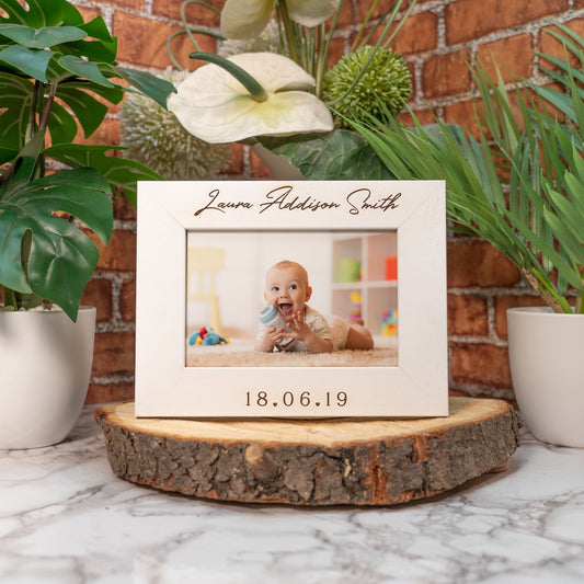 Personalised Baby Photo Frame, New Baby Gift, Newborn Baby Gift, Baby Keepsake, Child Picture Frame, Children, Grandchildren Memories