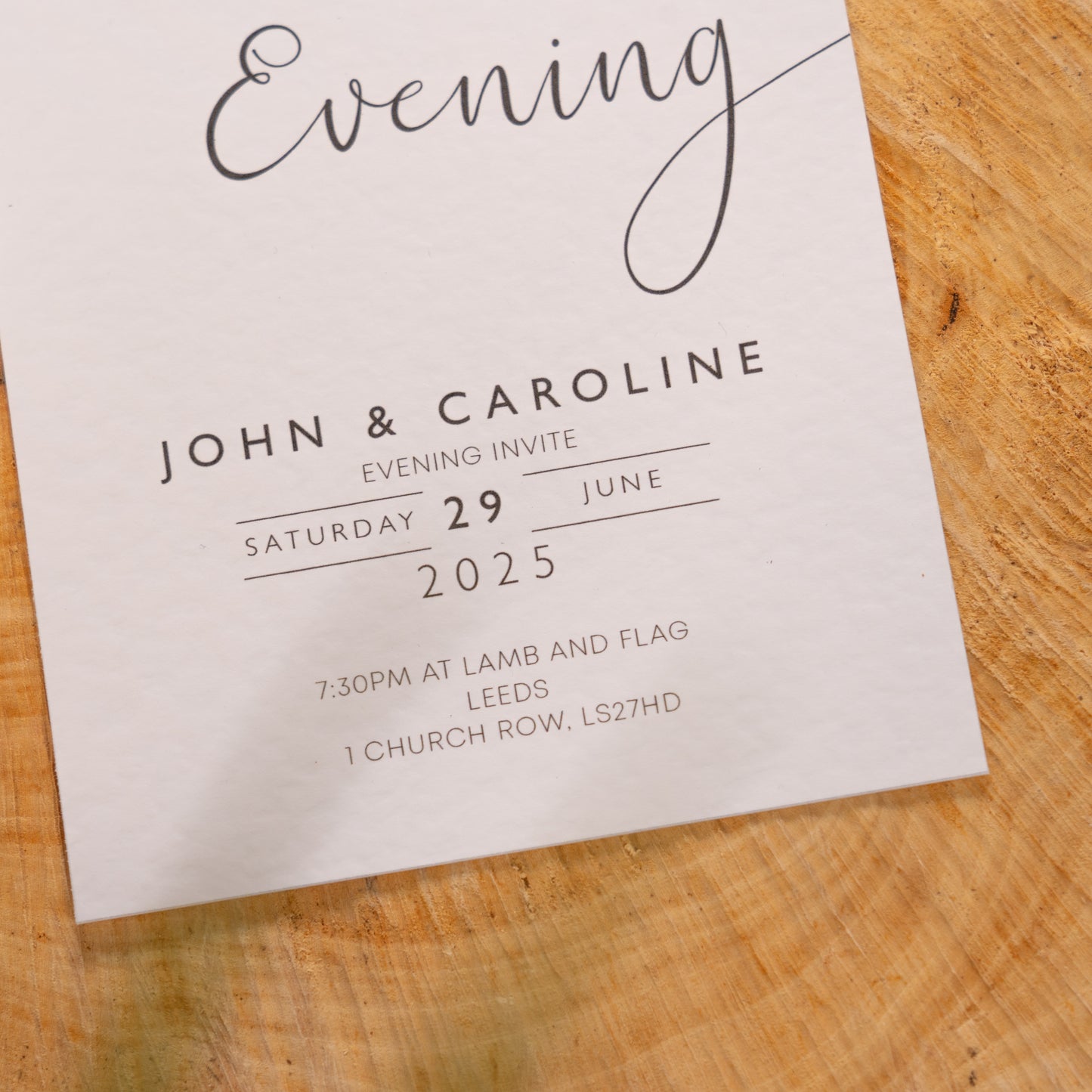 Save The Evening Invitation Card