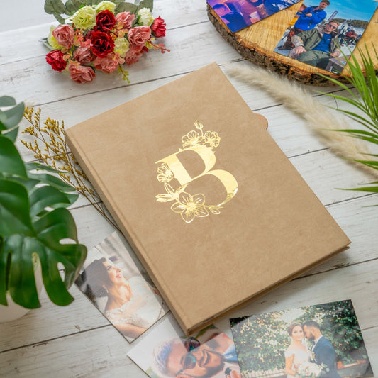 Botanical Initials Velvet Photo Album