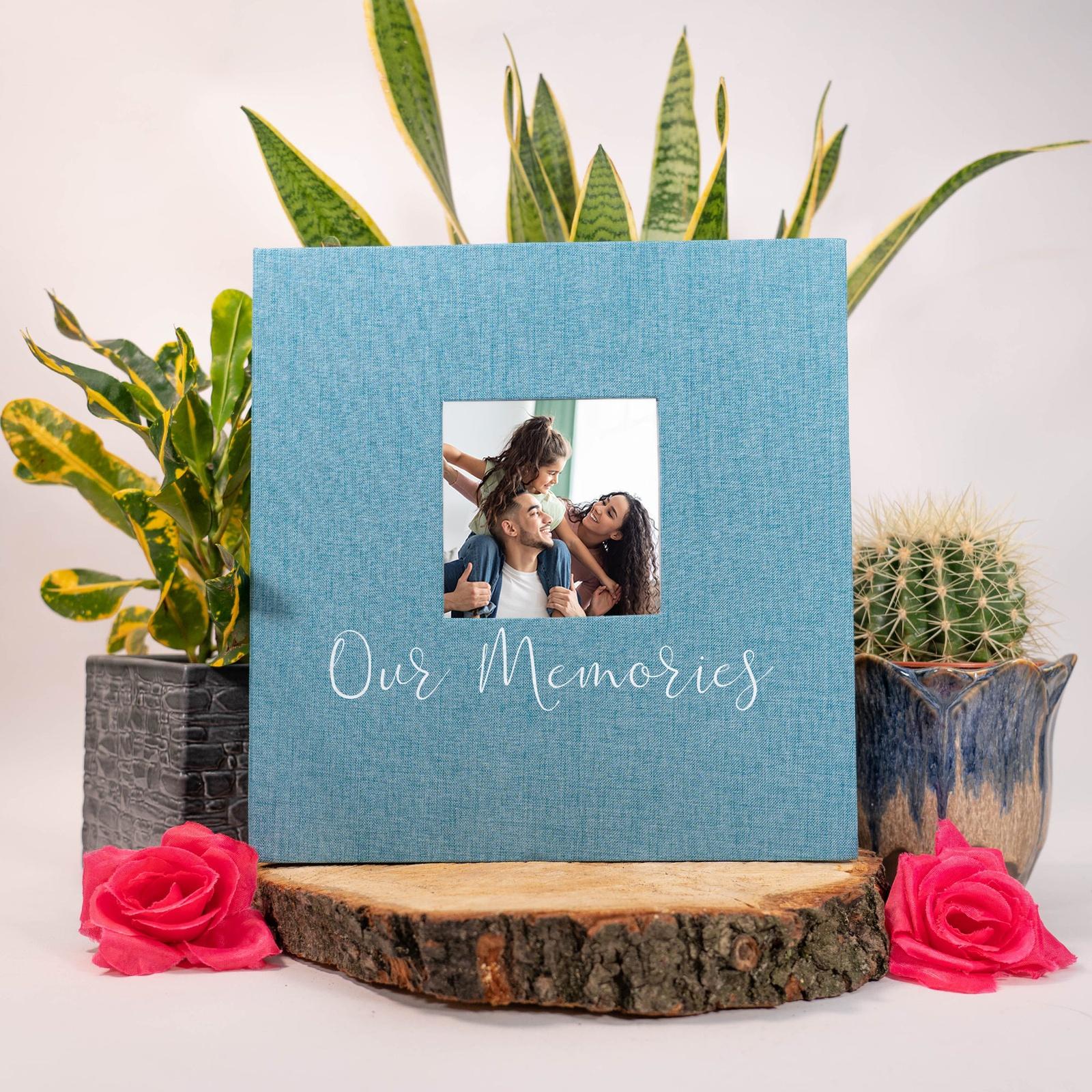 Personalised Linen Photograph Album - PeachandPearstudio