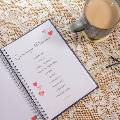 Prussian Blue Wedding Planner - PeachandPearstudio