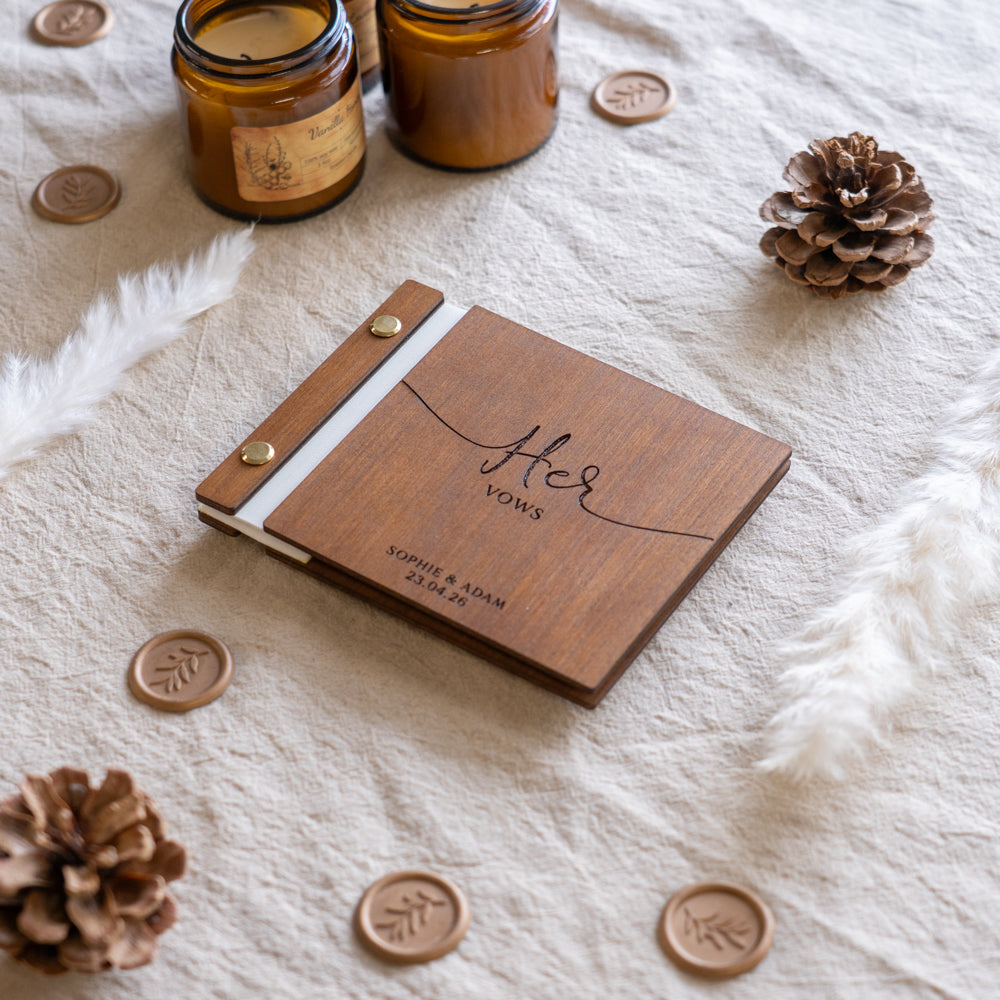 Wedding Wooden Vow Books