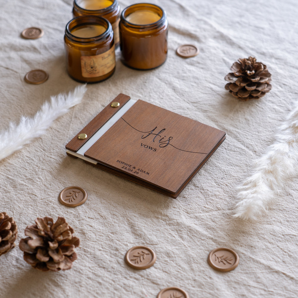 Wedding Wooden Vow Books