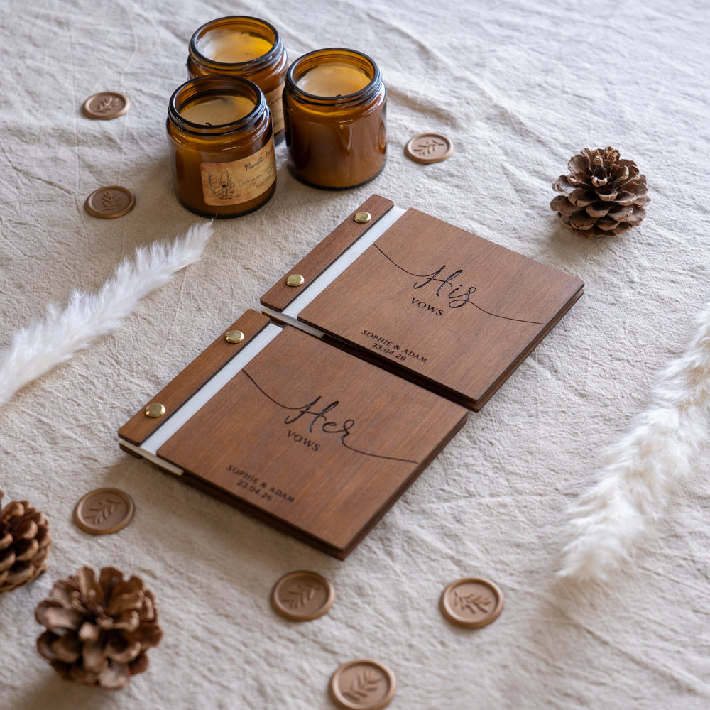 Wedding Wooden Vow Books