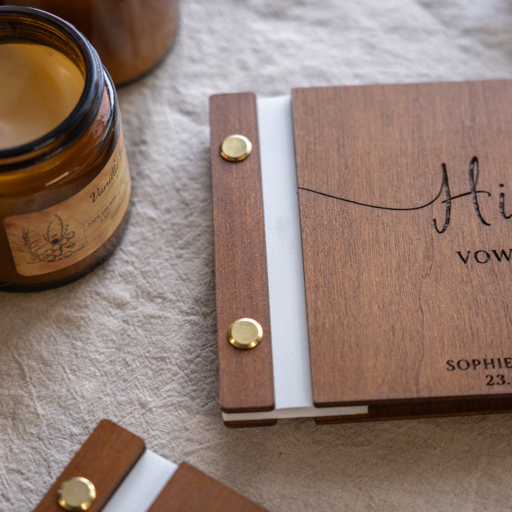 Wedding Wooden Vow Books