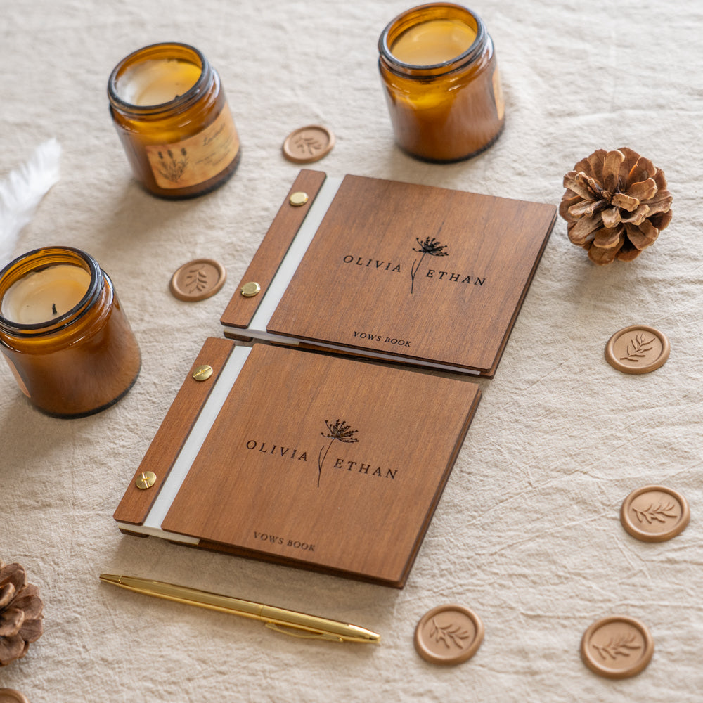 Wedding Wooden Vow Books