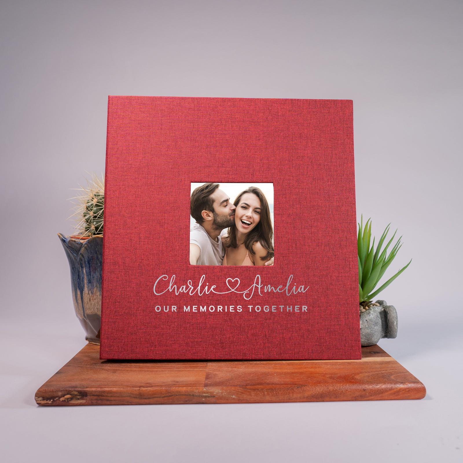 Personalised Linen Photograph Album - PeachandPearstudio