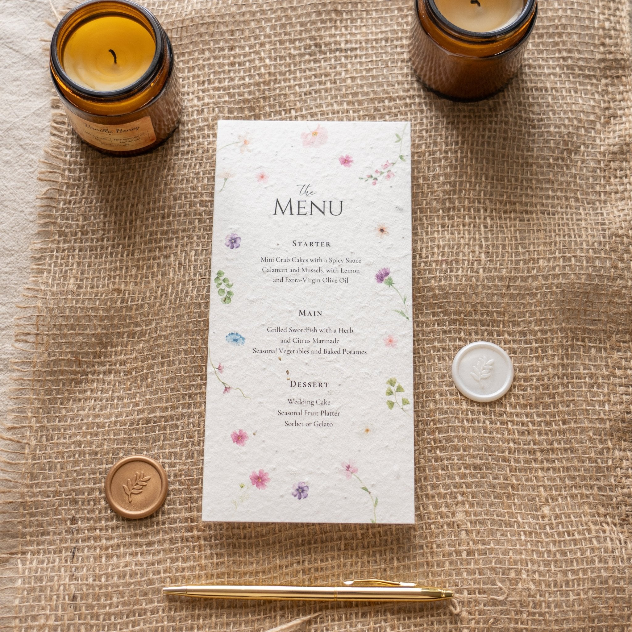seeded wedding menus, plantable wedding menus, eco friendly wedding menus, biodegradable wedding menus, seeded paper menus, sustainable wedding stationery, wildflower seeded menus, eco wedding menus, zero waste wedding menus, green wedding ideas, rustic wedding menus, floral seeded menus, plantable paper menus, compostable wedding menus, eco conscious wedding stationery