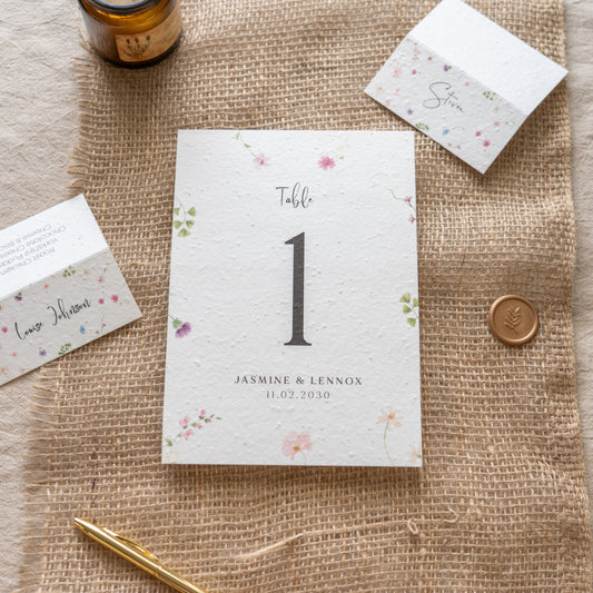 seeded table numbers, plantable table numbers, eco table numbers, biodegradable table numbers, seeded wedding decor, eco friendly wedding table numbers, plantable wedding table numbers, sustainable table numbers, rustic seeded table numbers, floral seeded table numbers, wildflower table numbers, zero waste wedding decor, green wedding ideas, eco wedding stationery, plantable paper table numbers