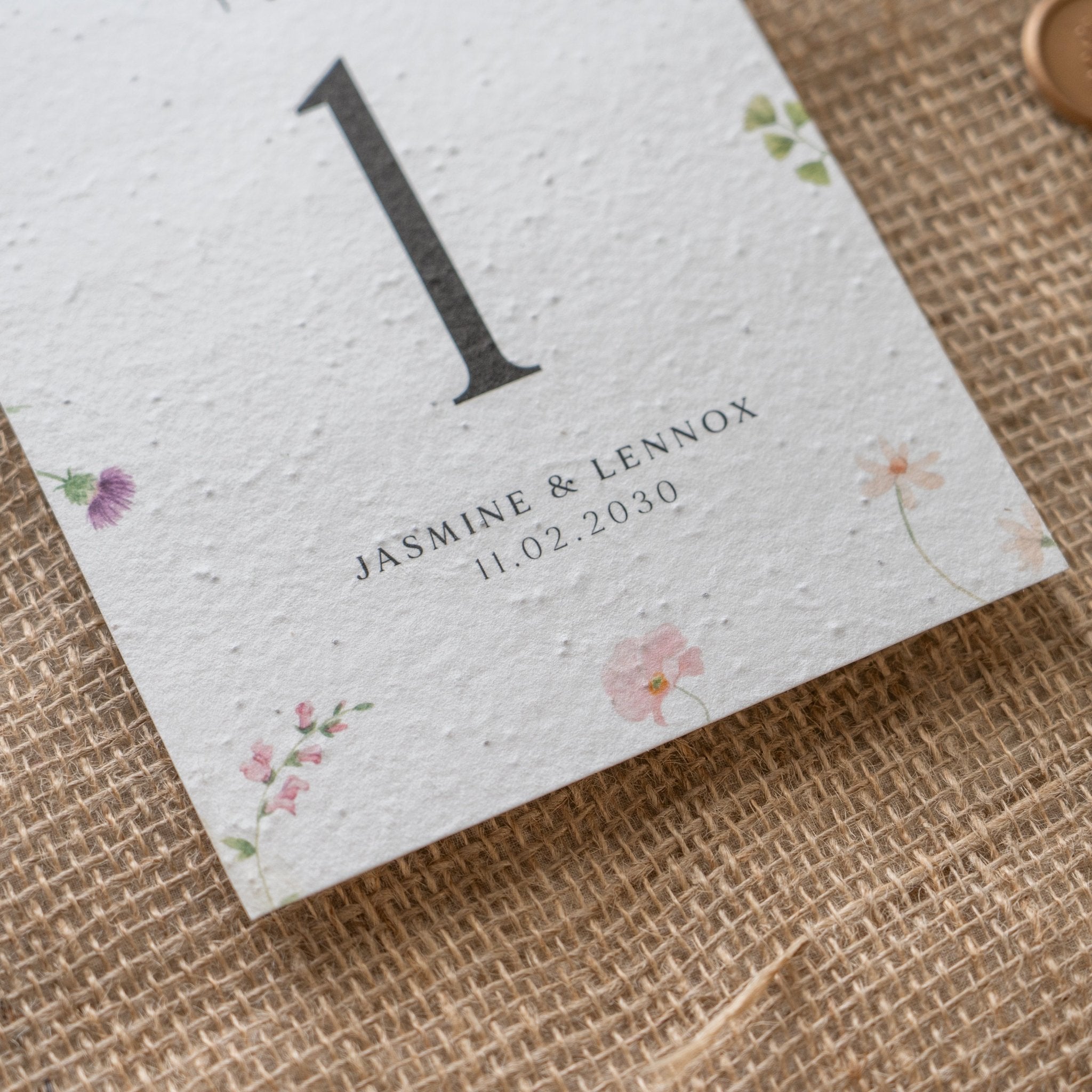 seeded table numbers, plantable table numbers, eco table numbers, biodegradable table numbers, seeded wedding decor, eco friendly wedding table numbers, plantable wedding table numbers, sustainable table numbers, rustic seeded table numbers, floral seeded table numbers, wildflower table numbers, zero waste wedding decor, green wedding ideas, eco wedding stationery, plantable paper table numbers