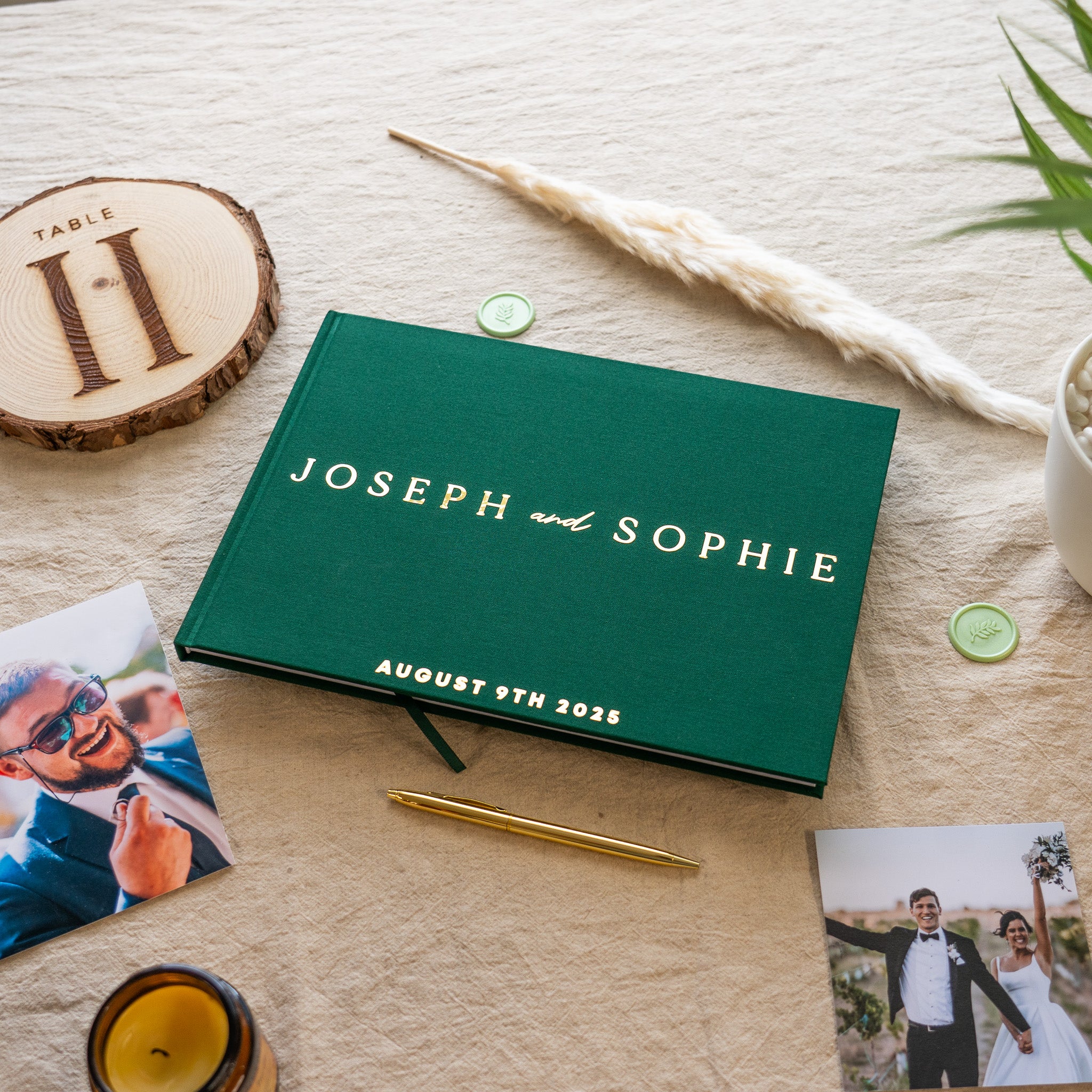 forest green guest book