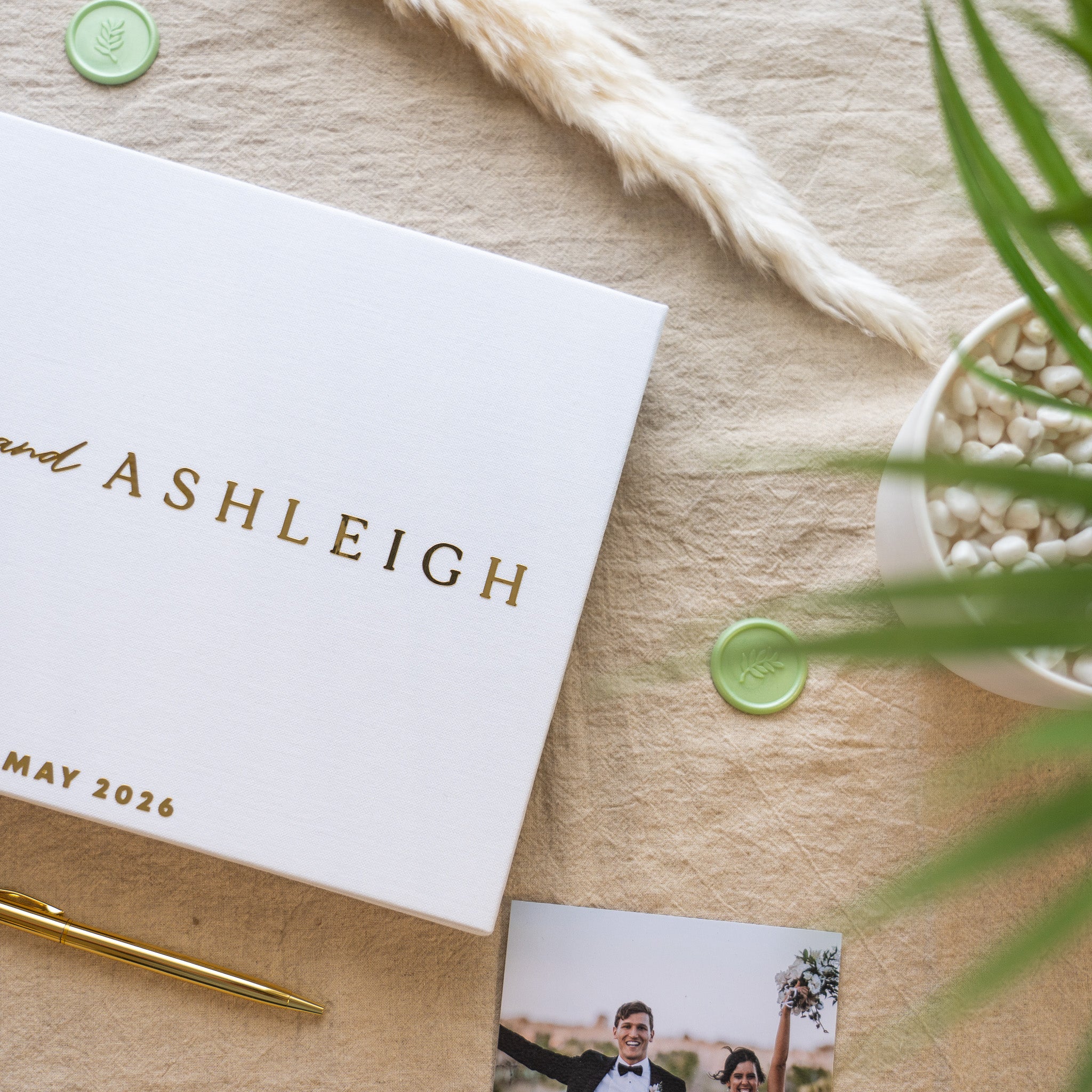 white guest book