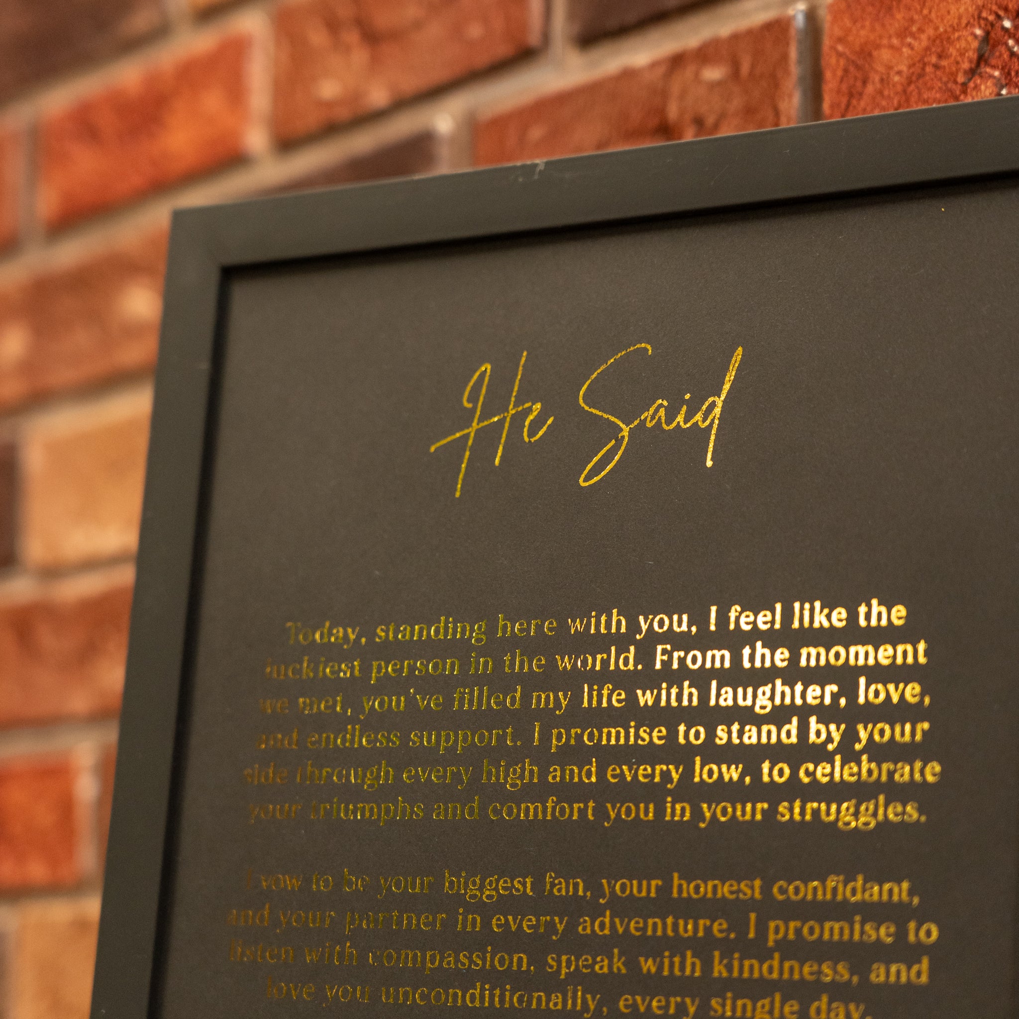 Gold Foil Wedding Vow Renewal Gifts