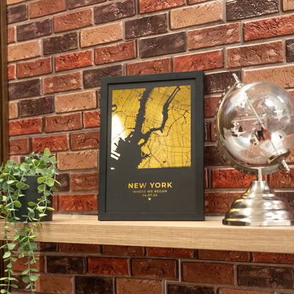 Gold Foil Printing | Gold Foil Embossed Printing | Love Map