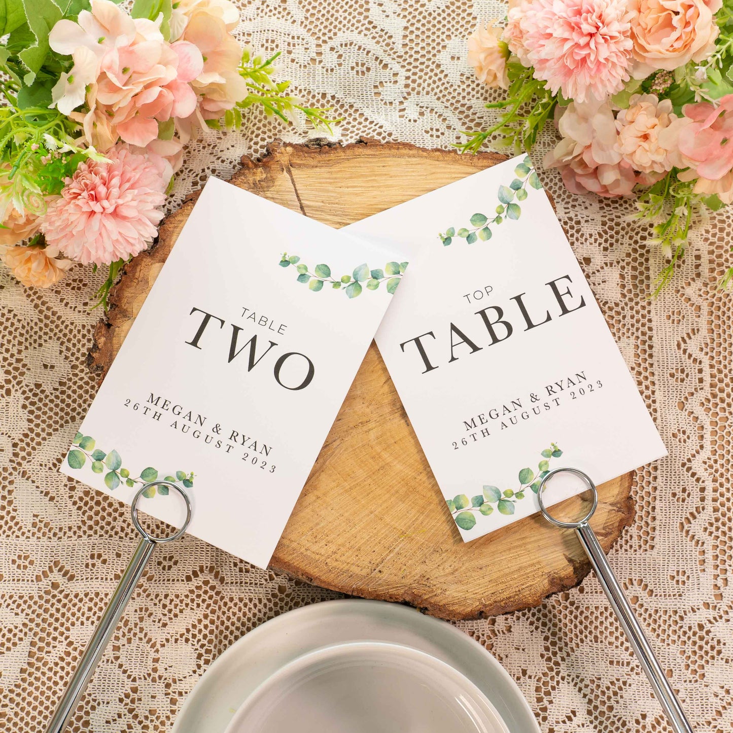 Eucalyptus Table Number Cards