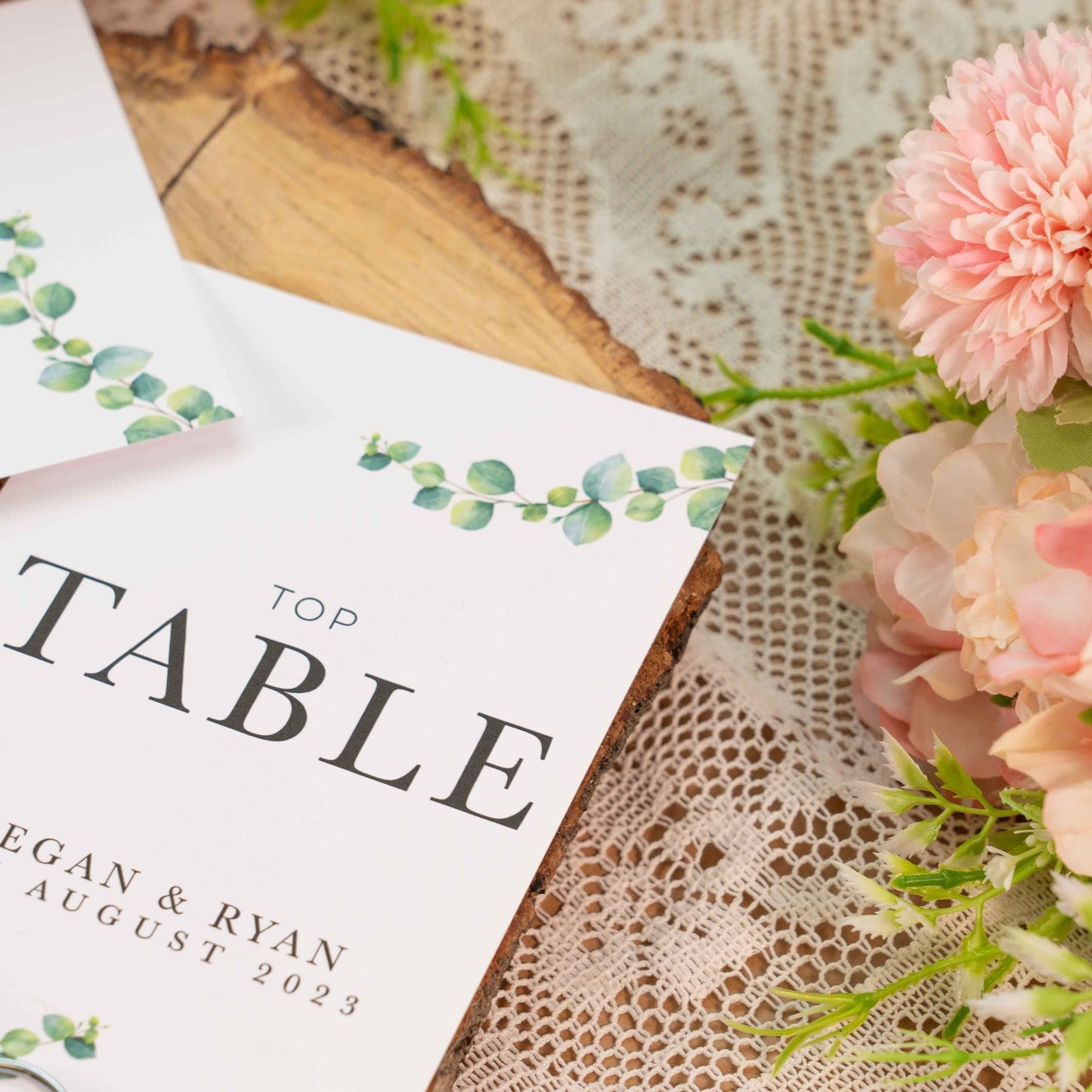 Eucalyptus Table Number Cards