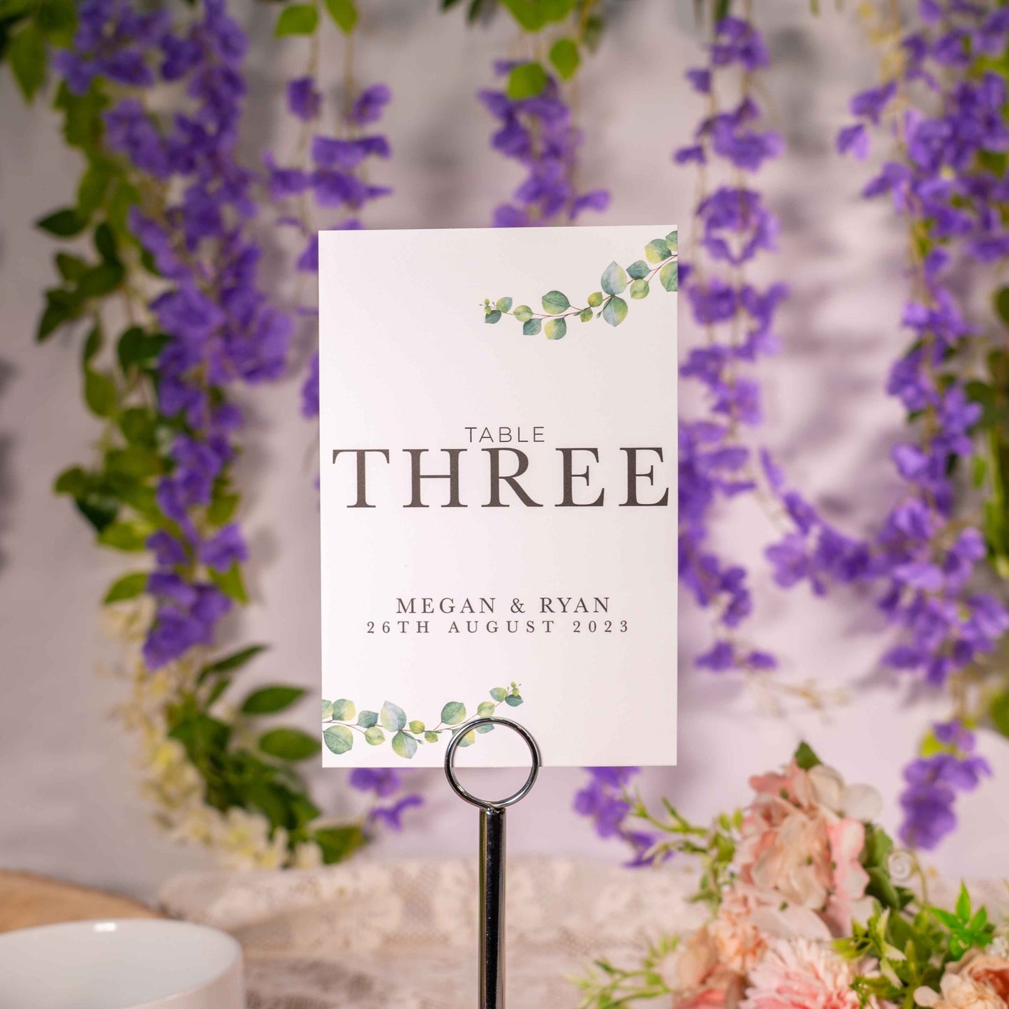 Eucalyptus Table Number Cards