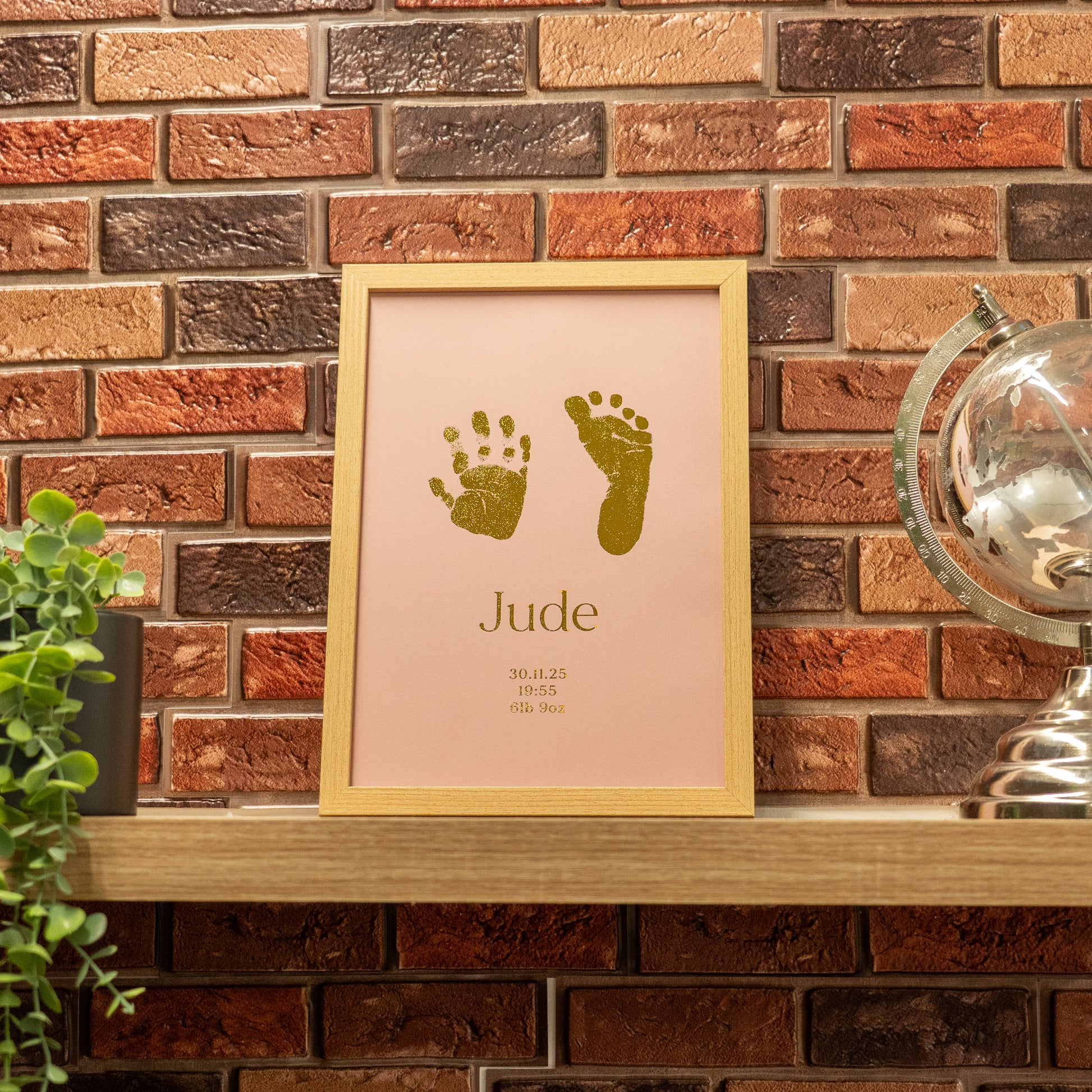 Personalised Foil Baby Photo Frame - #peachandpearstudios#